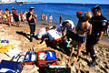 Pour la protection de l’image (UTILISATION INTERDITE SANS AUTORISATION), la photographie n’est pas légendée. Les reportages complets sont disponibles, sous conditions, auprès du photographe/auteur. sauveteurs des plages, pompiers, feu, photos 