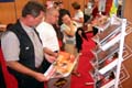 Sur un présentoir à l'entrée du stand, de nombreux afichettes et flyer ont attiré les visiteurs. livre ininflammable - extremes, chrisotphe DUBOIS, photos pompiers, feu, pompier photographe 